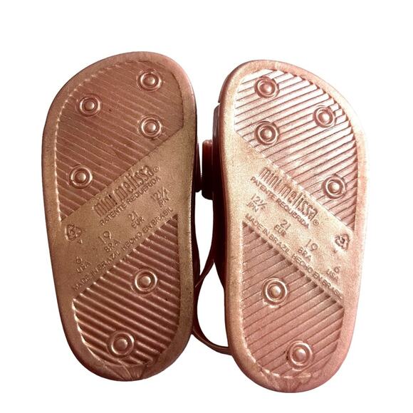 Mini Melissa Jason Wu Beach Slide Sandal Gold Metallic Pink size 6 - Picture 5 of 7